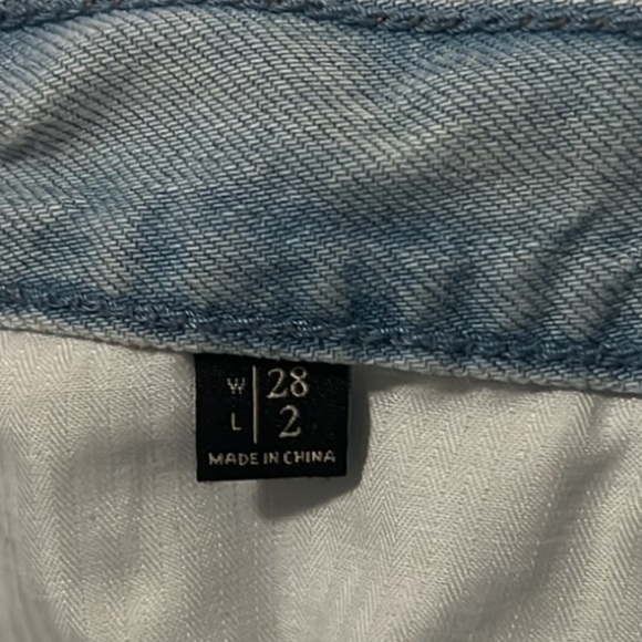 Abercrombie & Fitch Distressed Denim Button Fly High Rise Shorts Size 28 - Picture 4 of 10